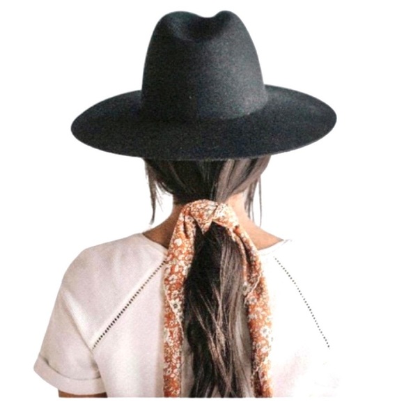 Dark gray wide brim wool blend fedora NWT - Picture 3 of 7